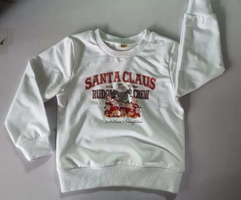 Autumn Winter Kids Letters Print Pullover Clothes Boys Girls T Shirts Long Sleeve Sweatshirt