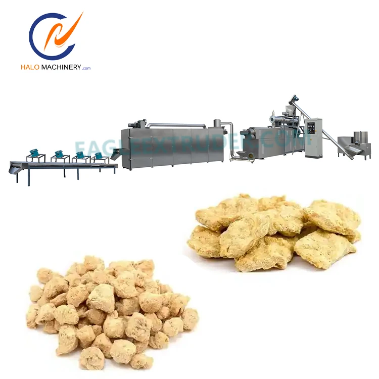 Jinan Halo Soy Protein Extrusion Machine for Soya Nuggets, Chunks, and Mince Production