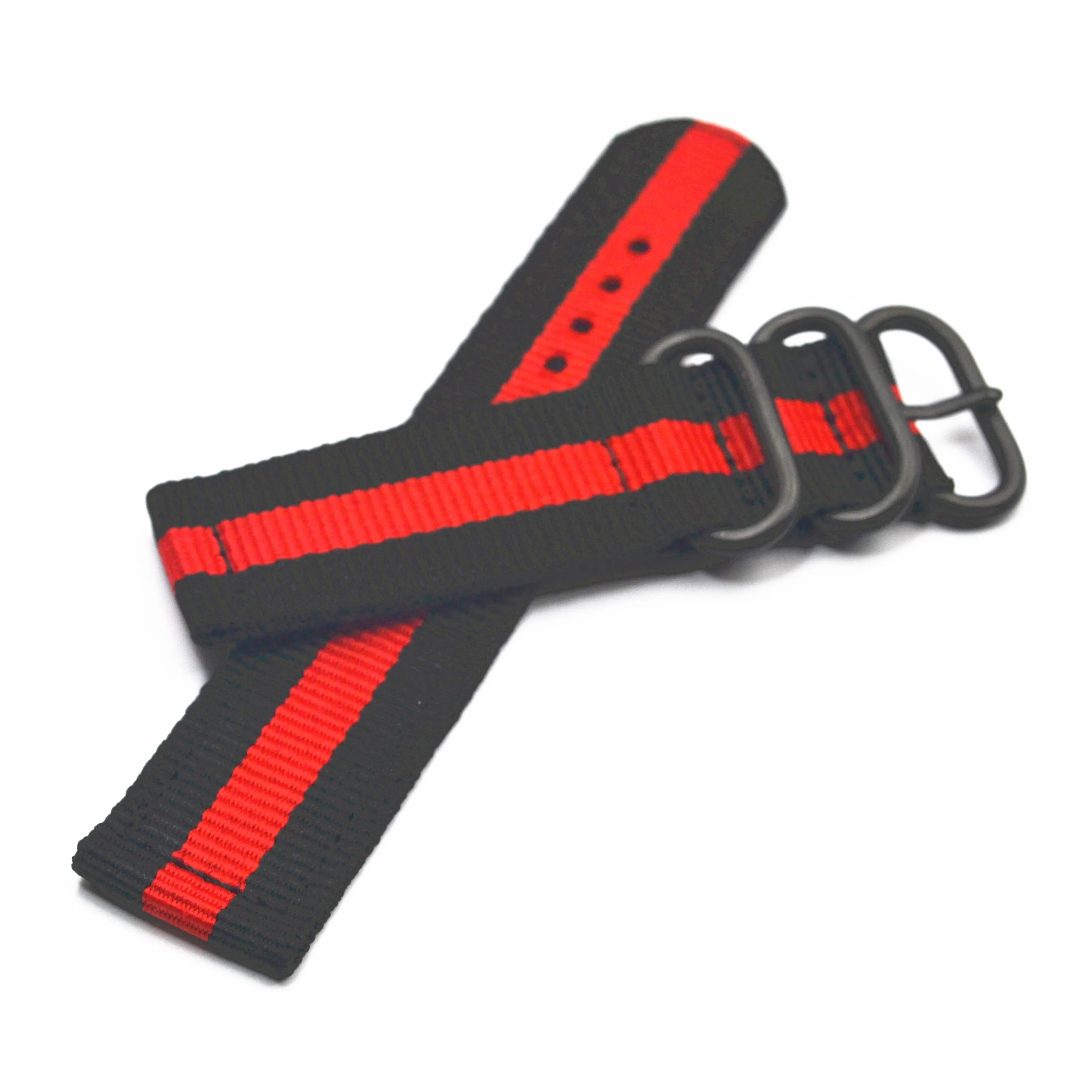 New fashionable 18 20 22 24 26mm matt buckle fabric nylon watch strap black nato braided watch bands