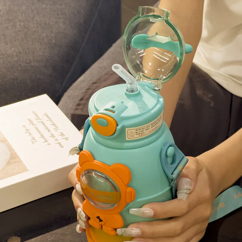 500ml Large Stainless Steel Insulated Water Bottles , Student Water Jug with BPA Free Spout Lid