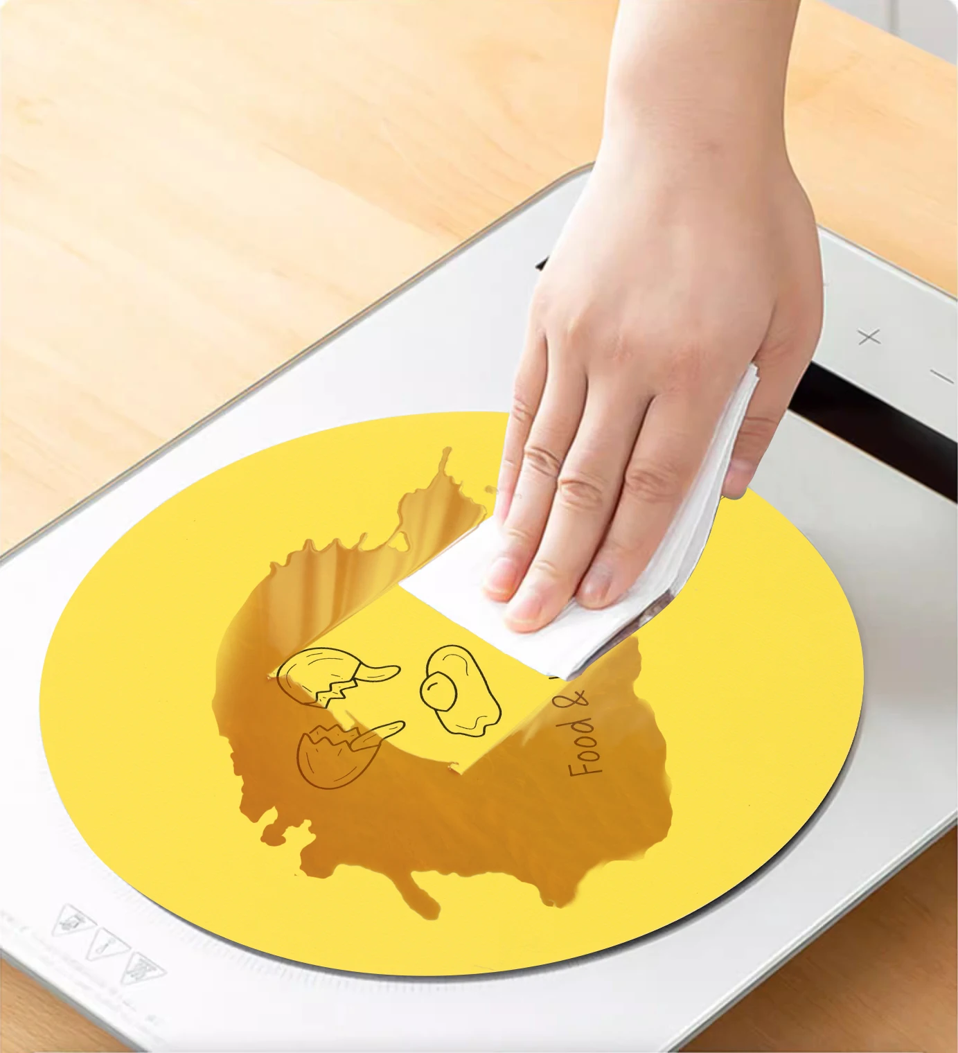 Induction Cooktop mat Silicone Microwave Oven Liner Induction Protector Cooker and Oven Silicone Induction Cooker Mat