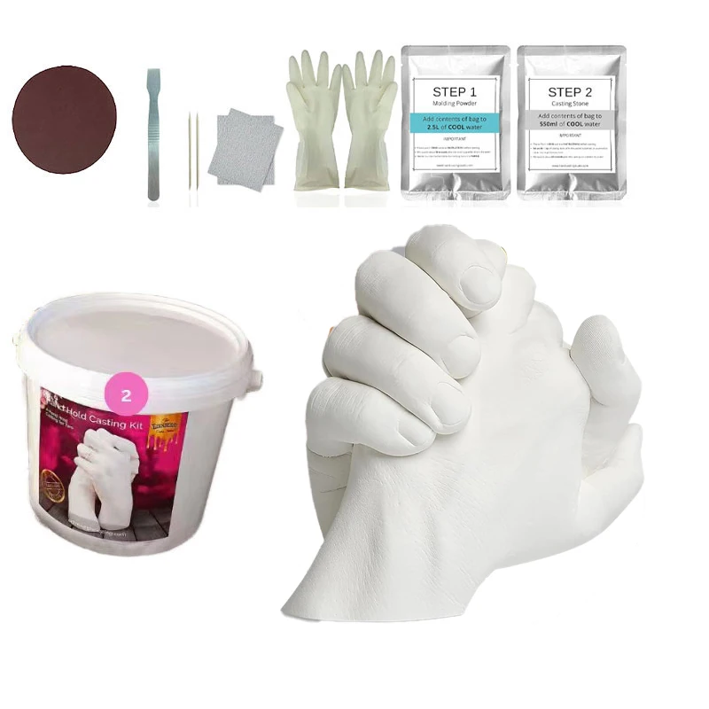 3d plaster handprints and footprints alginate impression powder valentines day gifts 2024 plaster hand mold casting kit