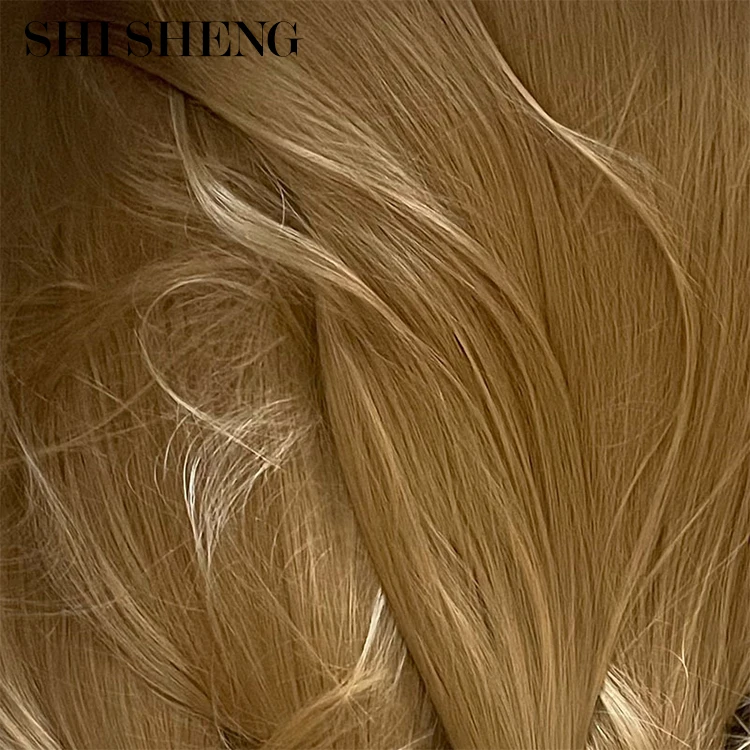SHI SHENG Wig Raw Material Wholesale Vendor 1kg 60cm Linen Blonde Flaxen Straight Raw Unprocessed Synthetic Hair Bundles