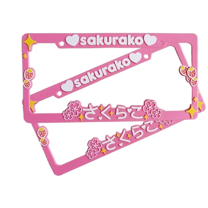 Wholesale Custom Logo  Plastic Car License Plate Frame Metal License Plate Frame Japan License Plate Holder