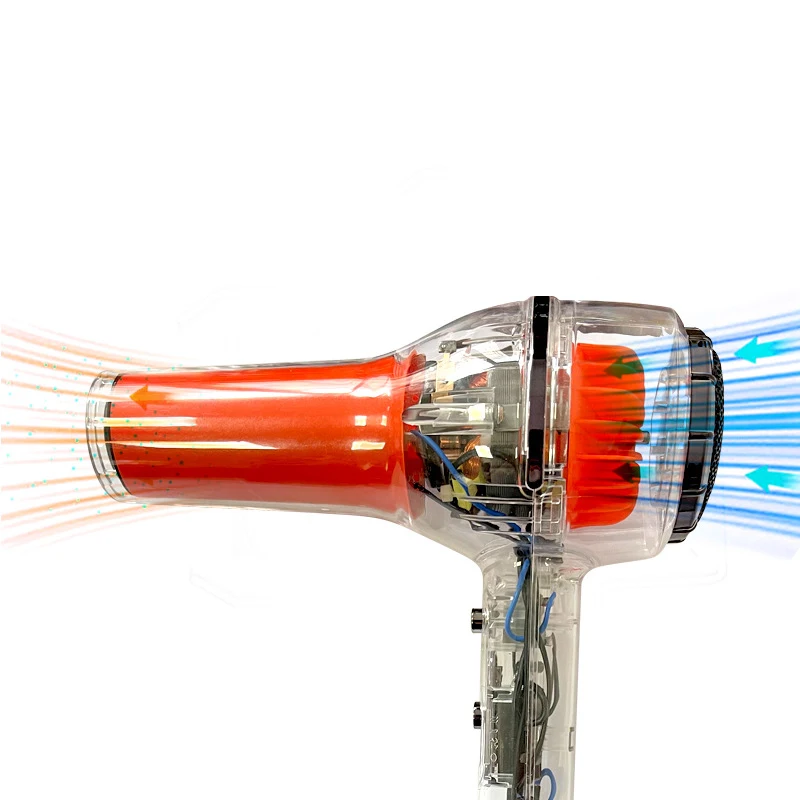 Professional Creative Green Transparent Hair Dryer 2000W Negative Ion Blow Dryer Hair Care Salon Barber