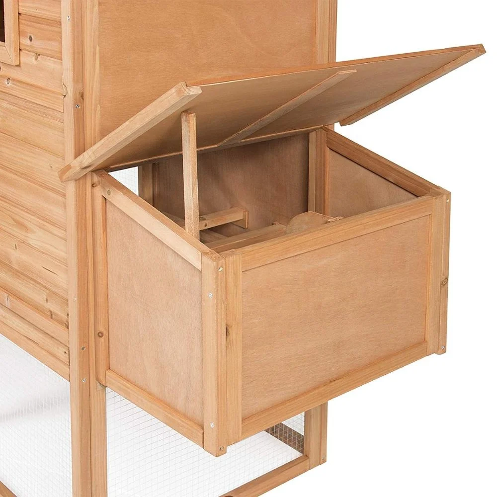 Backyard Easy Clean Chinese Solid Wood Hen Chicken Cage Coops with Nest Box