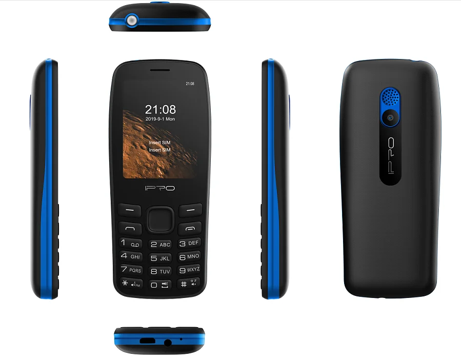 2022 Самый дешевый высококачественный IPRO A25 2,4 дюймовый функциональный телефон тонкий дизайн 1000 мАч 32 Мб + 32 Мб Вибрационный мобильный телефон