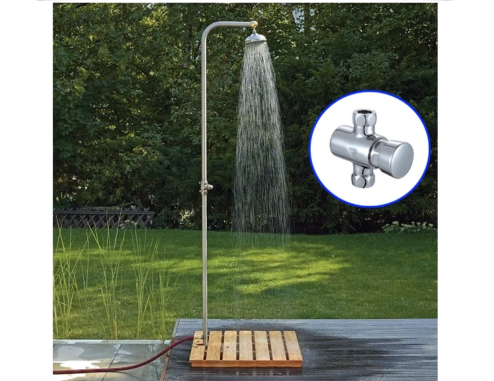 Time Delay Brass Chrome Plated Exposed Shower Valve Pressmatic Self Closing Exposed Shower Gfiferia Temporizada empotrado ducha