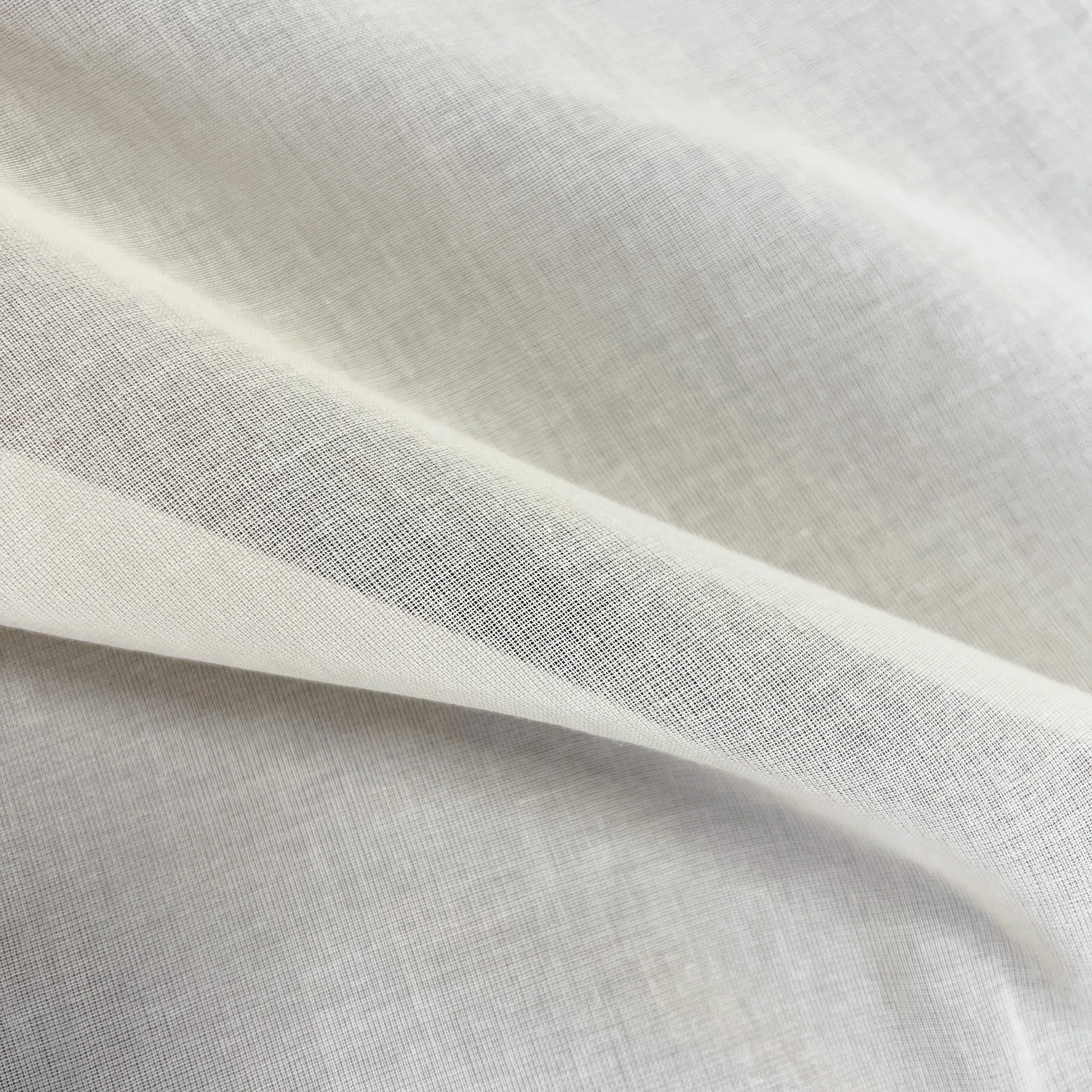 Solid Tulle Plain Dyed 60GSM 100%Cotton Gauze Fabric For Clothes