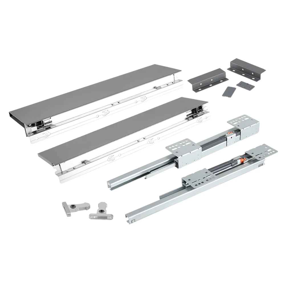 European euro style kitchen cabinet hardwar metal soft closing drawer side slide