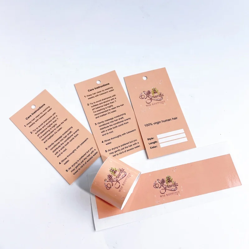 Wholesale custom private label hair bundles packing with wigs hair labels
