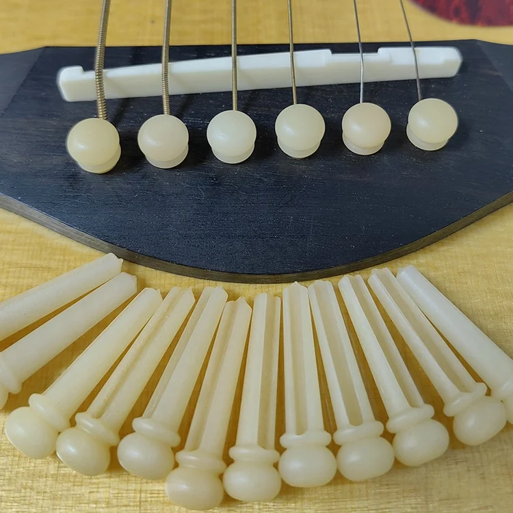 BP-03 Bone Bridge Pins and Stoppers for Folk Guitar Fixed String None Non-Bleaching Accessories for Stringed Instruments