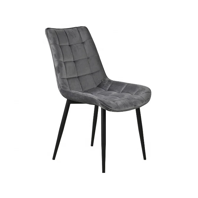 Modern Exotic Cheap Armless Chairs Velvet Restaurant Dining Chair With Metal Legs
