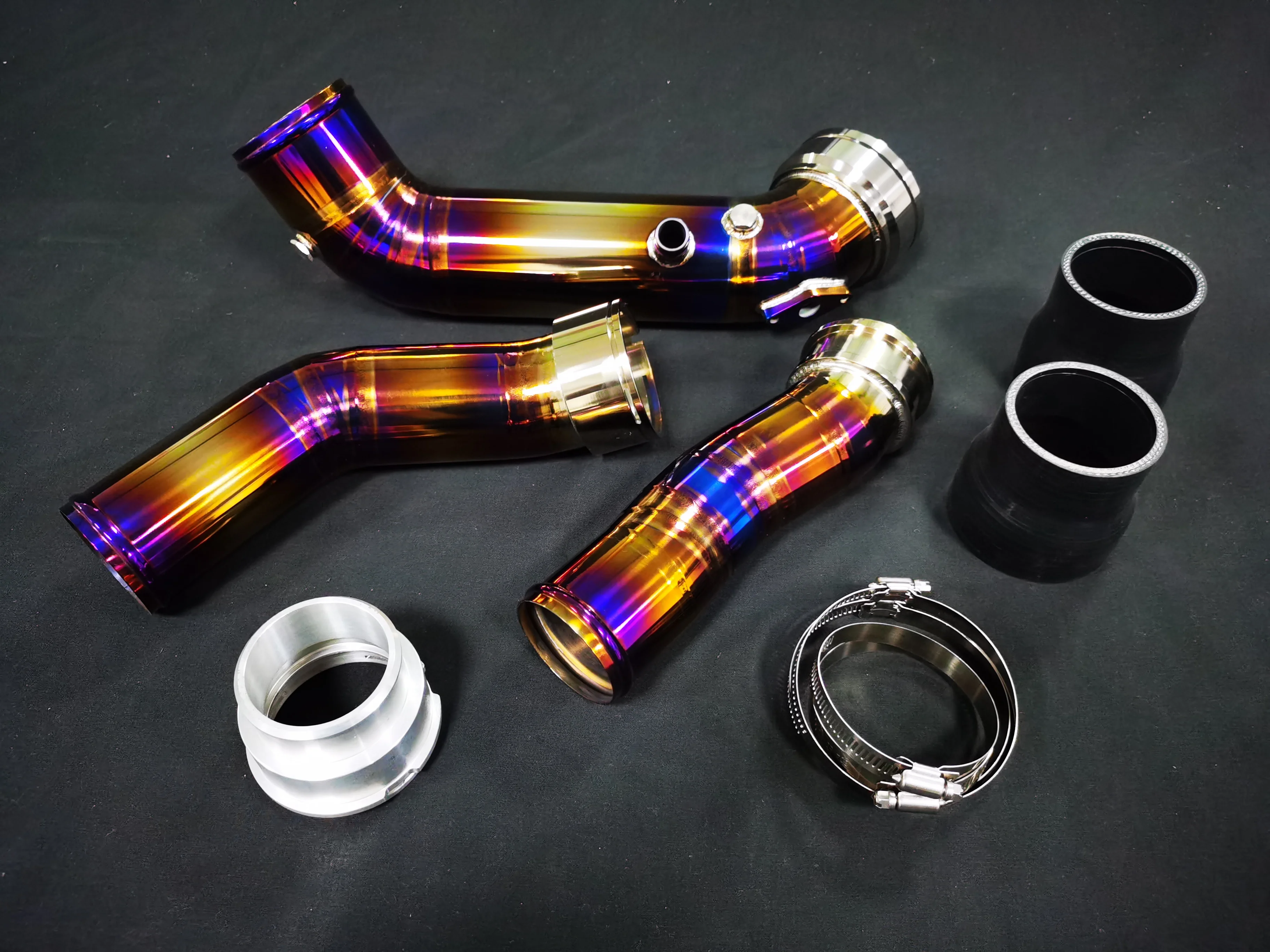 Universal Tip Exhaust Exhaust Tip Intake Pipe Performance Power Exhaust Titanium Alloy for BMW S55 M3 M4 1 Years SPEEDWINNER 663