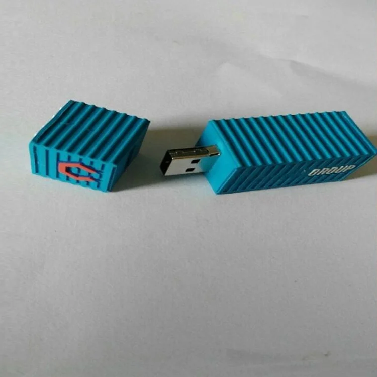 Custom pvc container shape logo print USB flash drive 4gb 8gb 16gb for transport company shipping company gifts usb flash drive