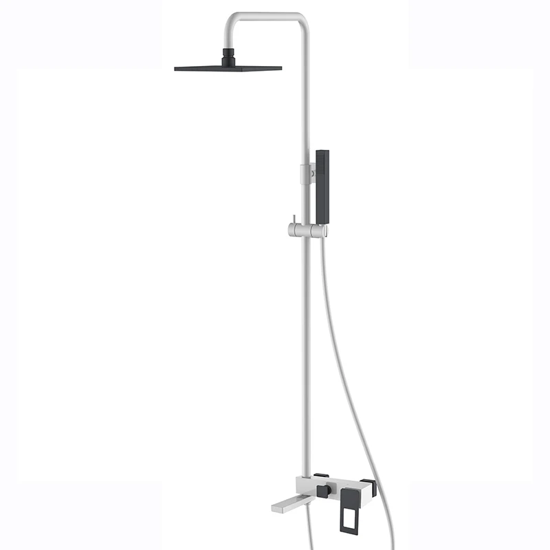 Bathroom anti scalding black hot and cold water mixer shower