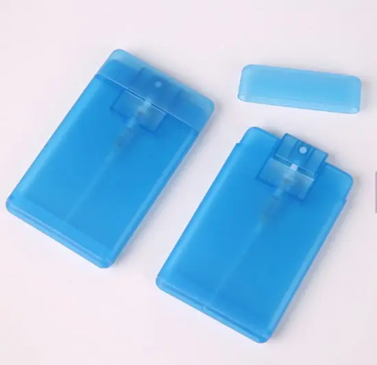 Wholesale colorful 20ml empty plastic fine mist credit card perfume spray bottle sprayer custom hot selling