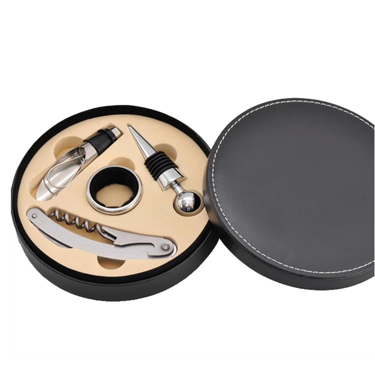 5 Pcs Deluxe Wine Accessories Gift Set Screwpull Accessories Kit Wine Tasting Kit with Corkscrew Wine Opener Set