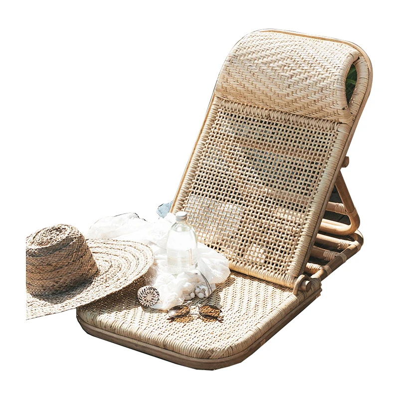 Hot selling high quality relaxed armless rattan lounge chair Outdoor terrace recliner chair Indoor availability spa lounge chair