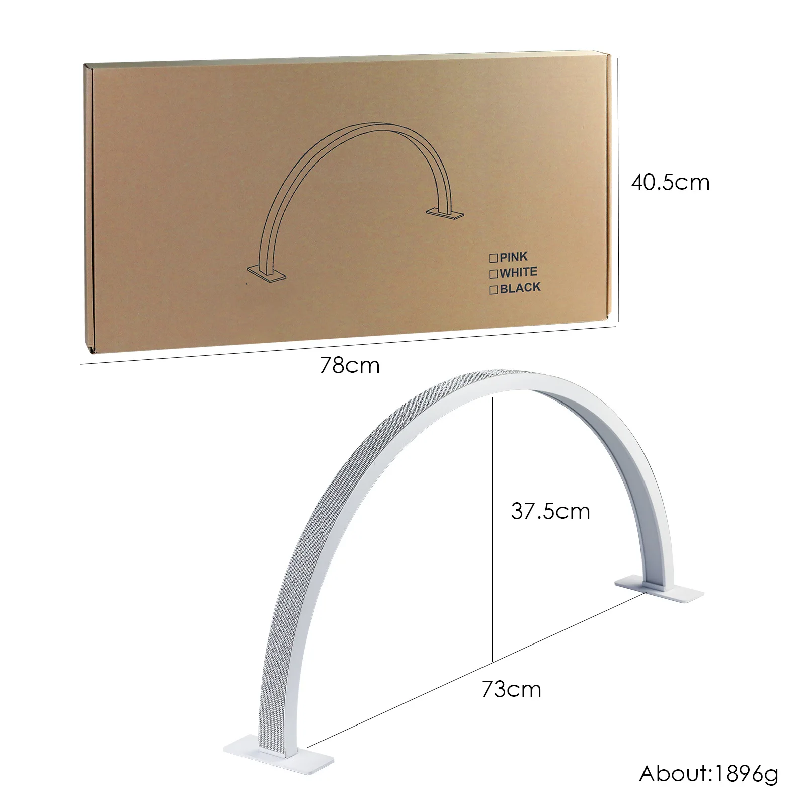 C188 SAFENG Full Diamond Half Moon Led Desk Nail Light Custom Adjust Brightness Light Nail Desk Lamp For Nail Salon