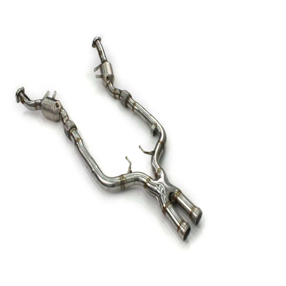 W222 SS 304 custom exhaust downpipe for Mercedes Benz S320 S400 S450 W222 exhaust system