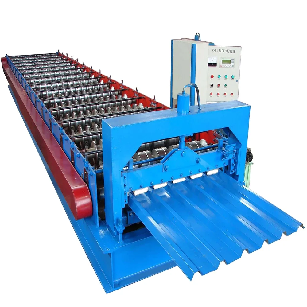 Corrugated metal iron prepainted GI roofing sheet roll forming making machine galvanized profile cutting machine