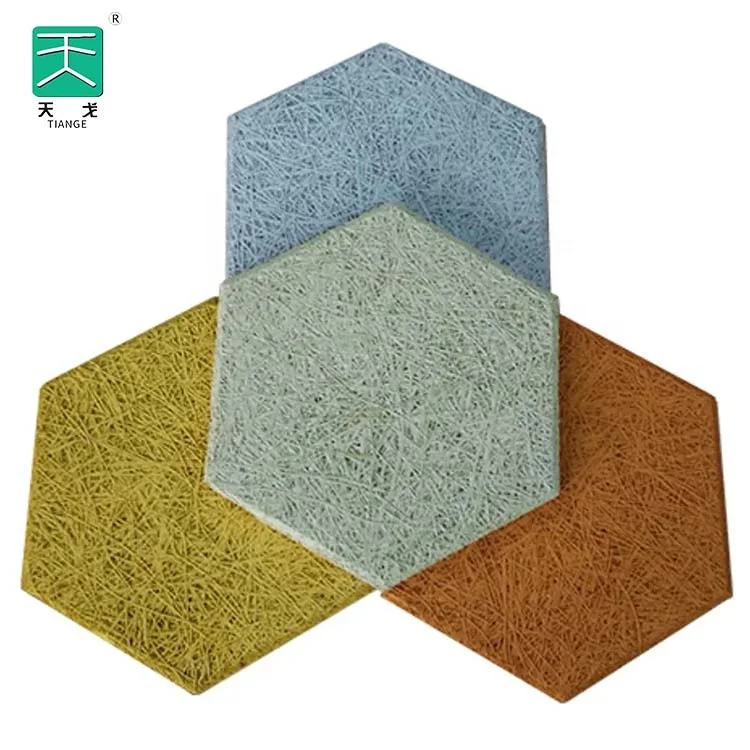 TianGe 20mm Thickness Straw Acoustic Panels Wood Wool Insulation Board Acoustic Panels For Ceilings