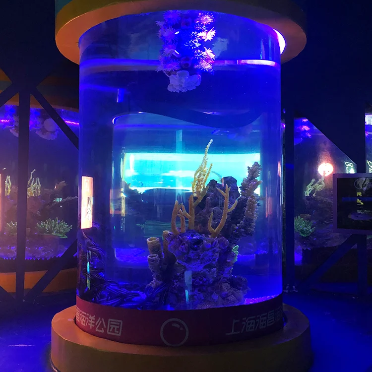 outdoor acrylic aquarium cylinder set wall  fish bowl acryl cylinder  acrylic aquarium cover