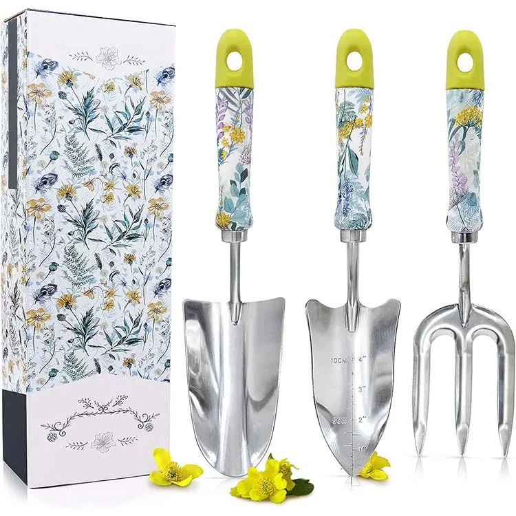 3 piece Floral Garden hand Tool Set kit girls Durable Women Gardening Tools Stainless Steel Ideal Gifts for Women