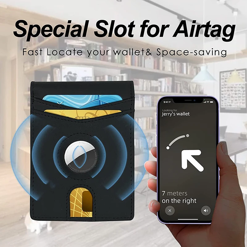 Новый дизайн, уникальный минималистичный мужской чехол с защитой от кражи из искусственной кожи, футляр для карт с защитой от кражи, тонкий кошелек из натуральной кожи с защитой от радиочастотной идентификации