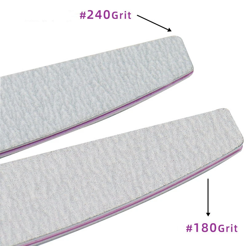 High Quality Zebra Half Moon 100/180 100/100 80/80 Professional Files Nail File
