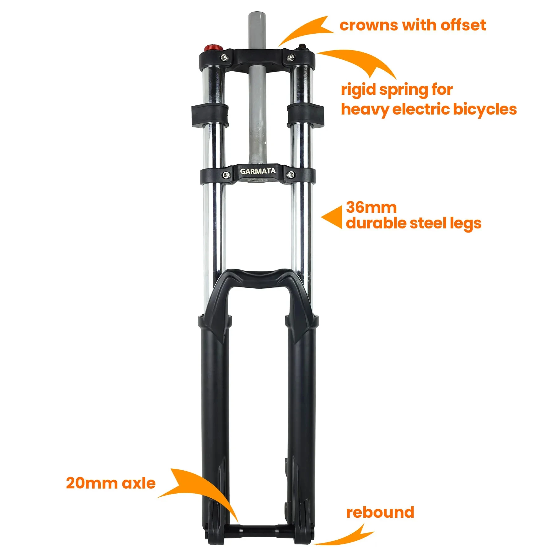 Ecomony Enduro Ebike Forks Double Crown With Axle 20mm Heavy Front Fork For Surron Ebike