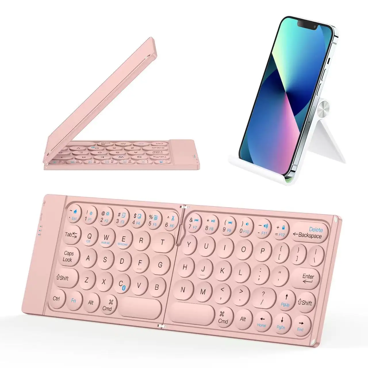 Folding mini portable Bt wireless keyboard  gaming office keyboard