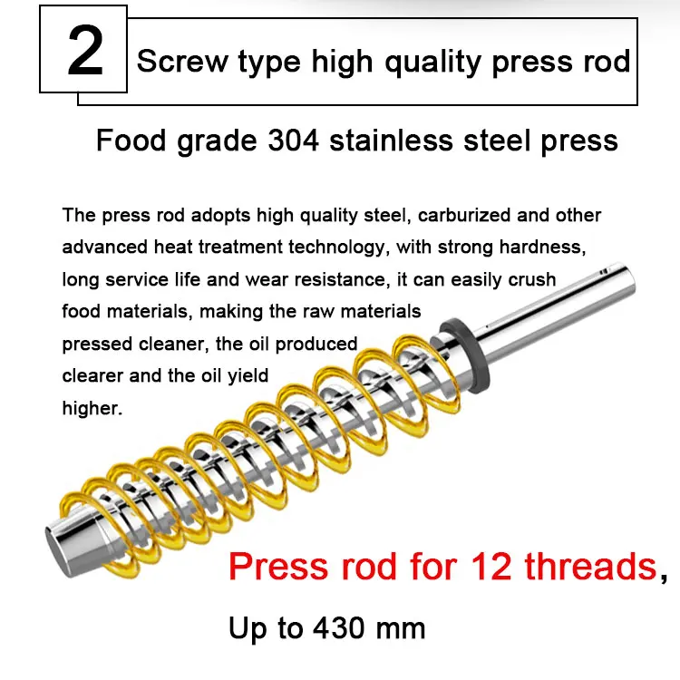 High grade stainless steel cold pressing mustard seed diesel oil press/corn germ oil machine