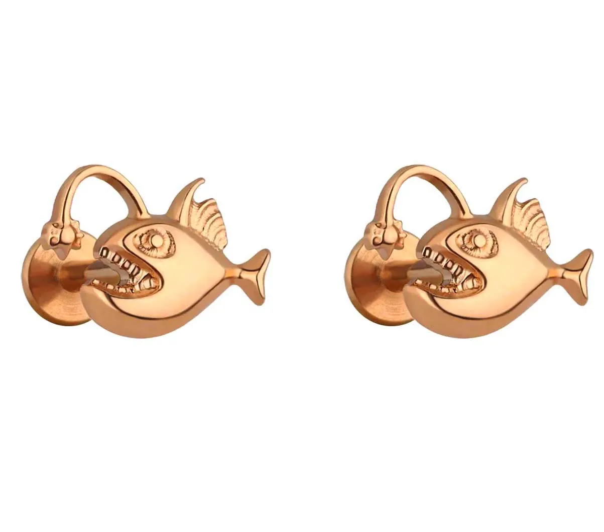 Milskye fashion fine jewelry for women 2024 14k gold plated 925 silver lantern fish stud earrings
