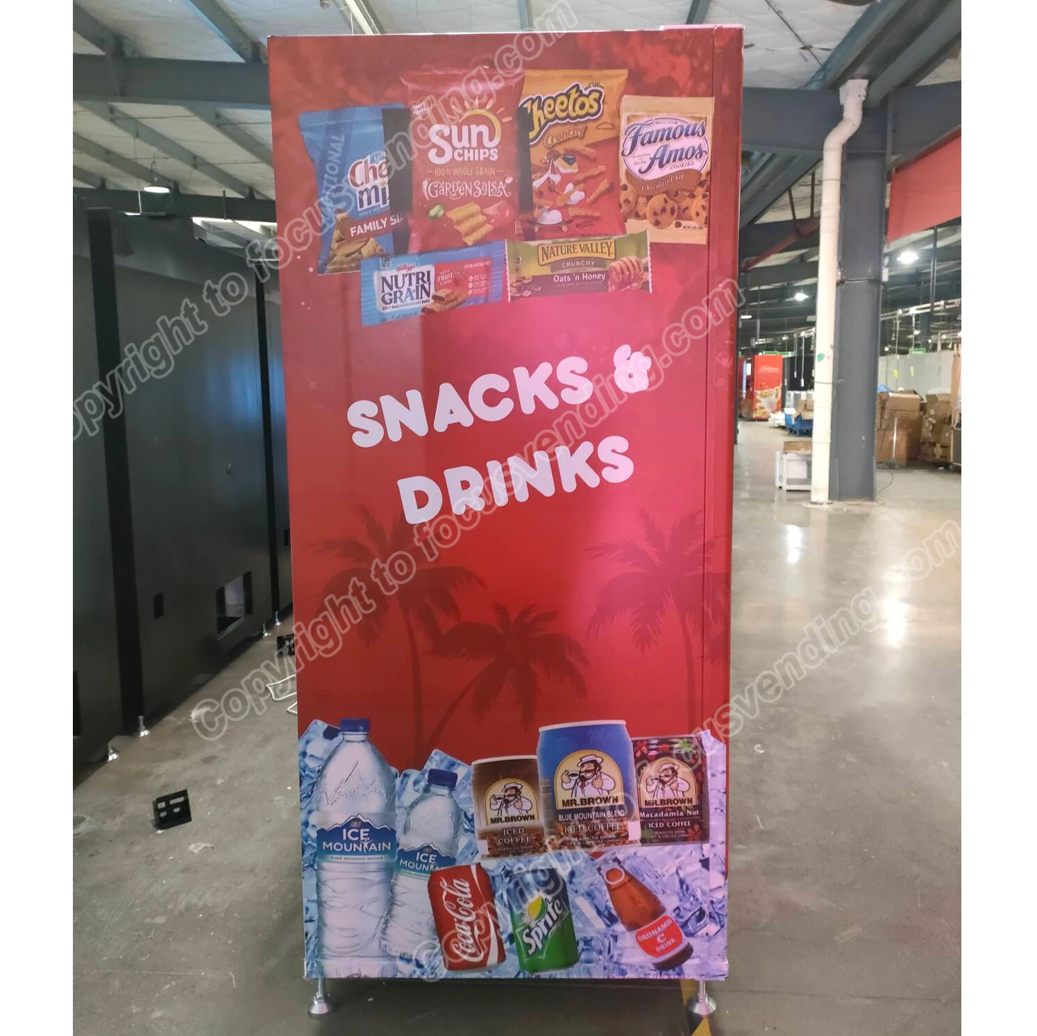 A user-friendly snack and  drink vending  machine suitable for any locations