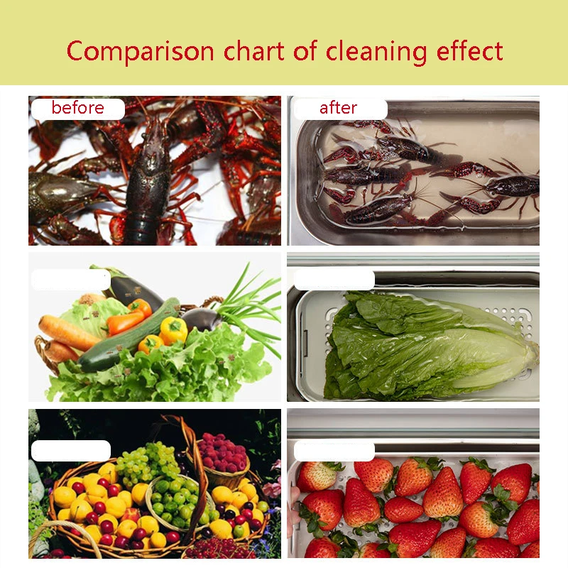 Ультразвуковая машина для очистки фруктов и овощей, домашняя Интеллектуальная автоматическая очистка овощей, фруктов и морепродуктов