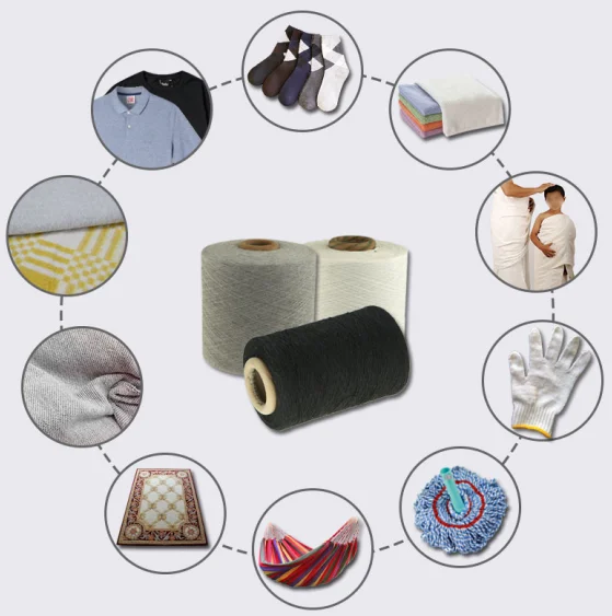 Factory Manufacture Customized Color Core Spun Polyester Viscose Nylon Yarn Ring Spun Blended Yarn