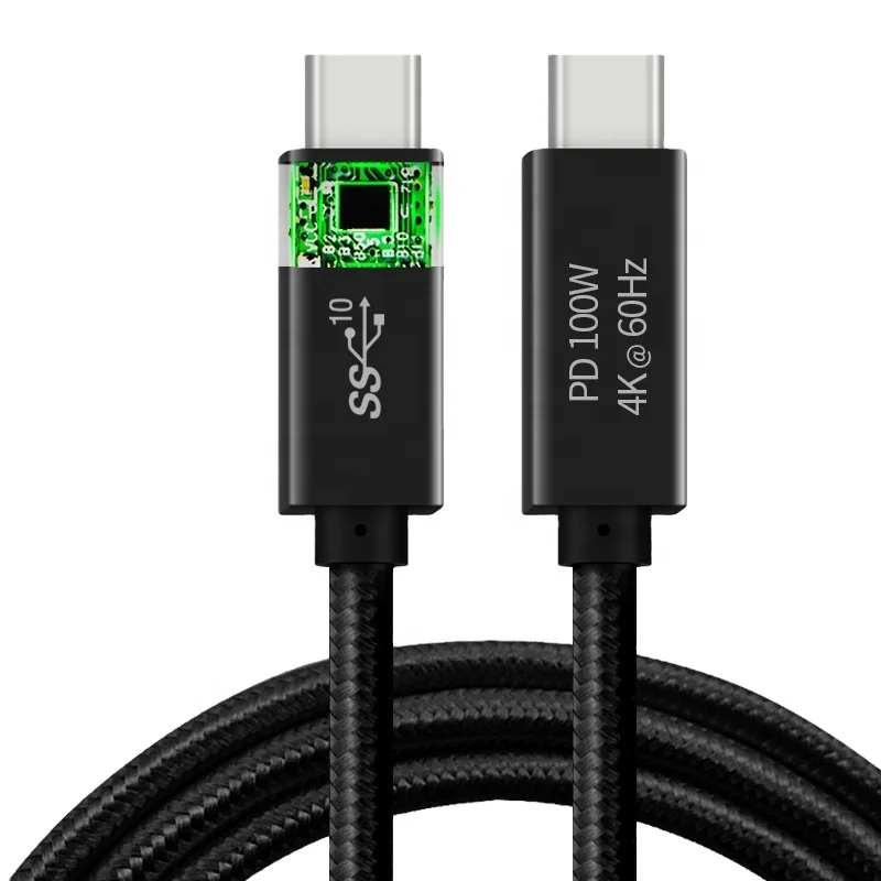  Кабель Usb C PD 100 Вт 20 в 5 А поддержка 4K аудио и видео скорость передачи 10 Гбит/с кабель 3 1 Gen2 Type