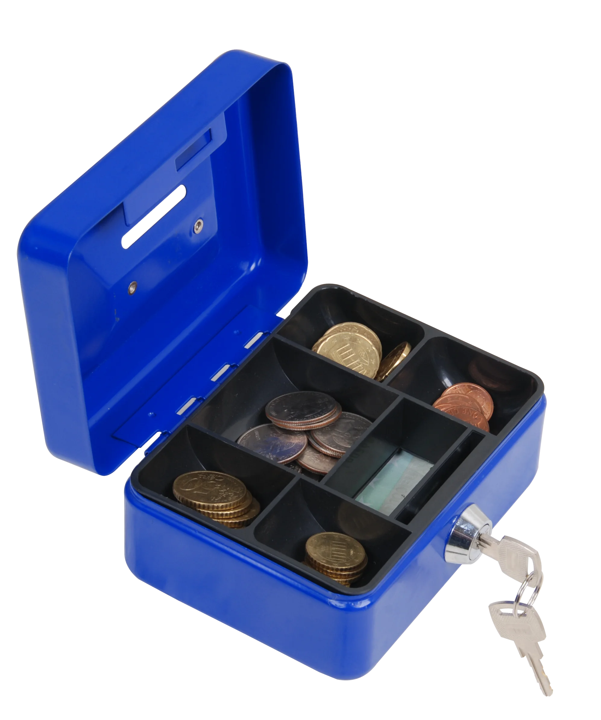 Secure Cash Money Box Euro Coins Paper Money Lash Box Saving Metal Cash Box kids piggy bank with money tray