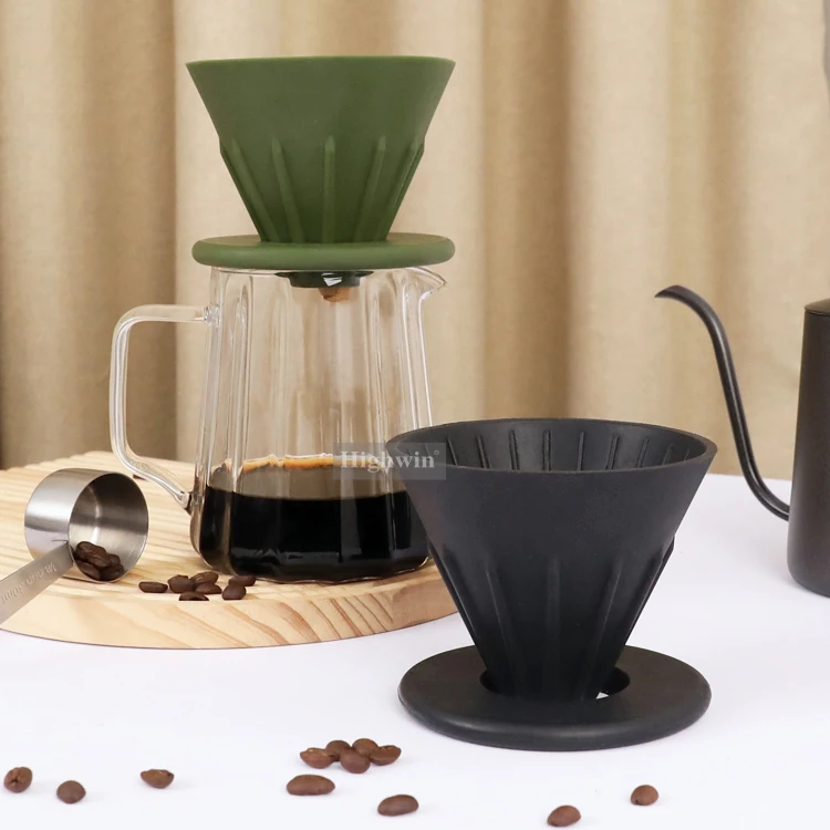 HIGHWIN Collapsible Coffee Dripper Silicone Reusable Pour Over Coffee Dripper