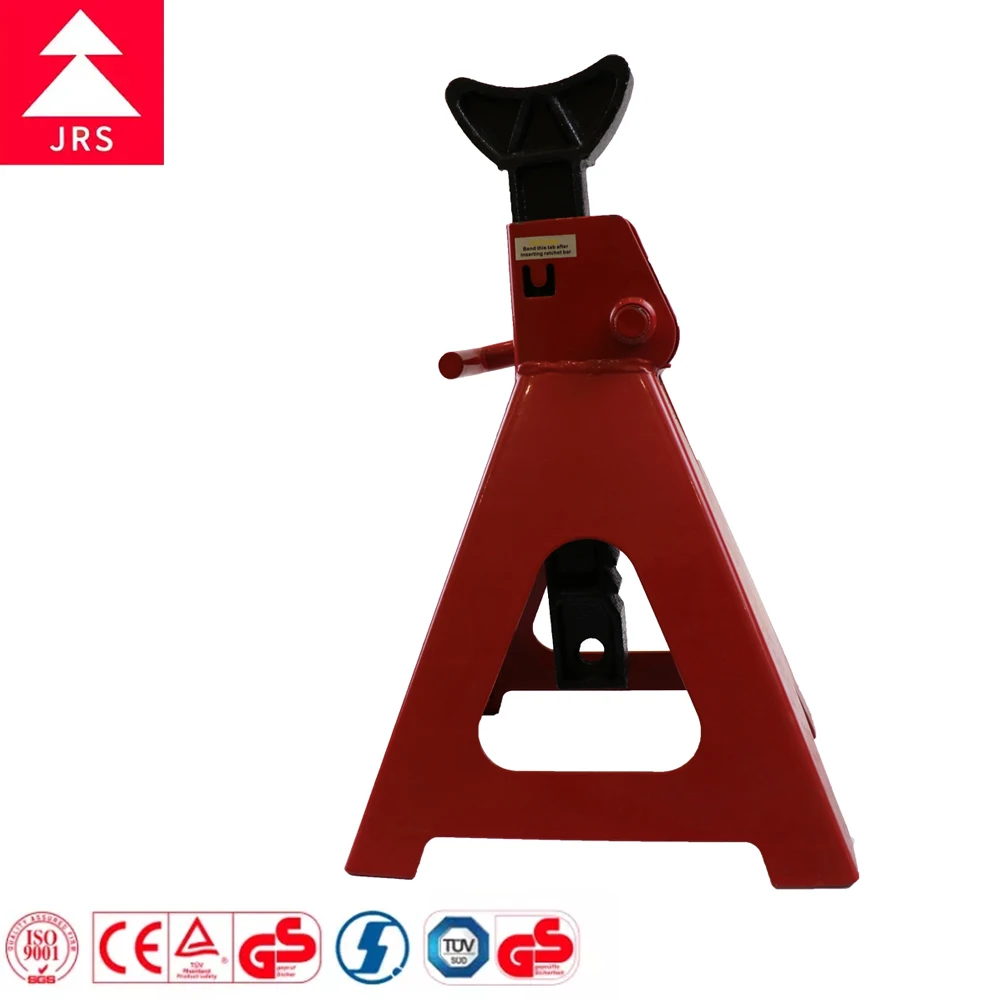 2022 China Manufacturer CE/GS/TUV Certification 2T Red Catalpa Cast Iron Durable Vehicle Tools Car Manual Adjustable Jack Stand