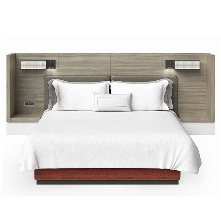 3 4 5 Star Modern Luxury Design Marriott Hotel Bed Room Furniture Bedroom Set Melamine Hotel Bedroom Furniture
