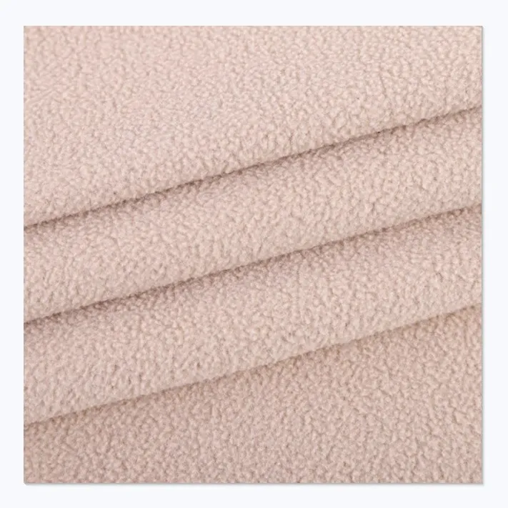 100%polyester soft hand feel double side polar fleece fabric