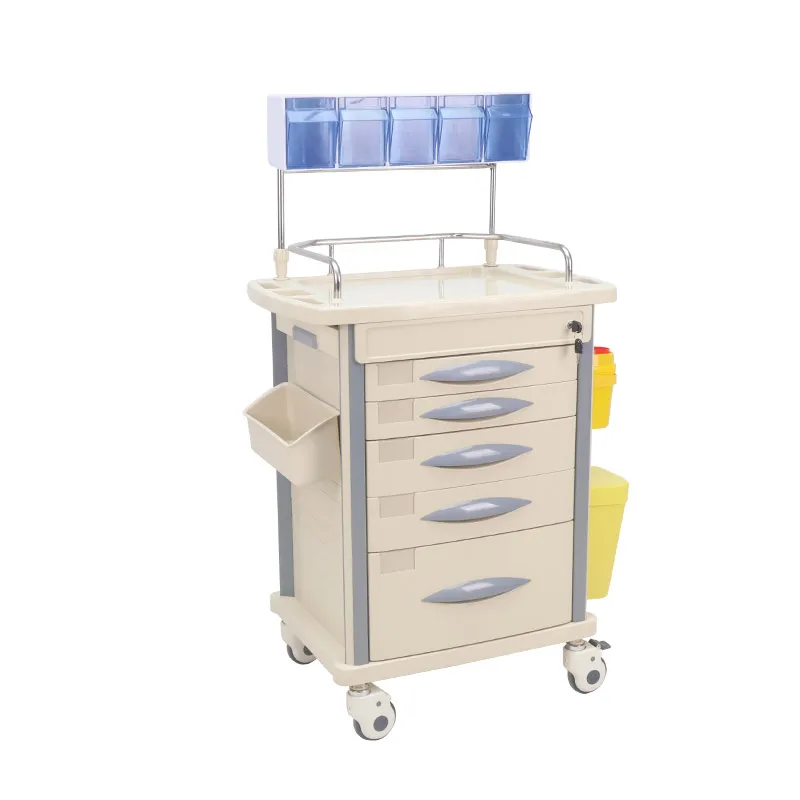 ORP-AT75049 Good Price Emergency Medical Equipment Crash Cart Functional Workstation For Treatment Hospital Anaesthesia Trolley