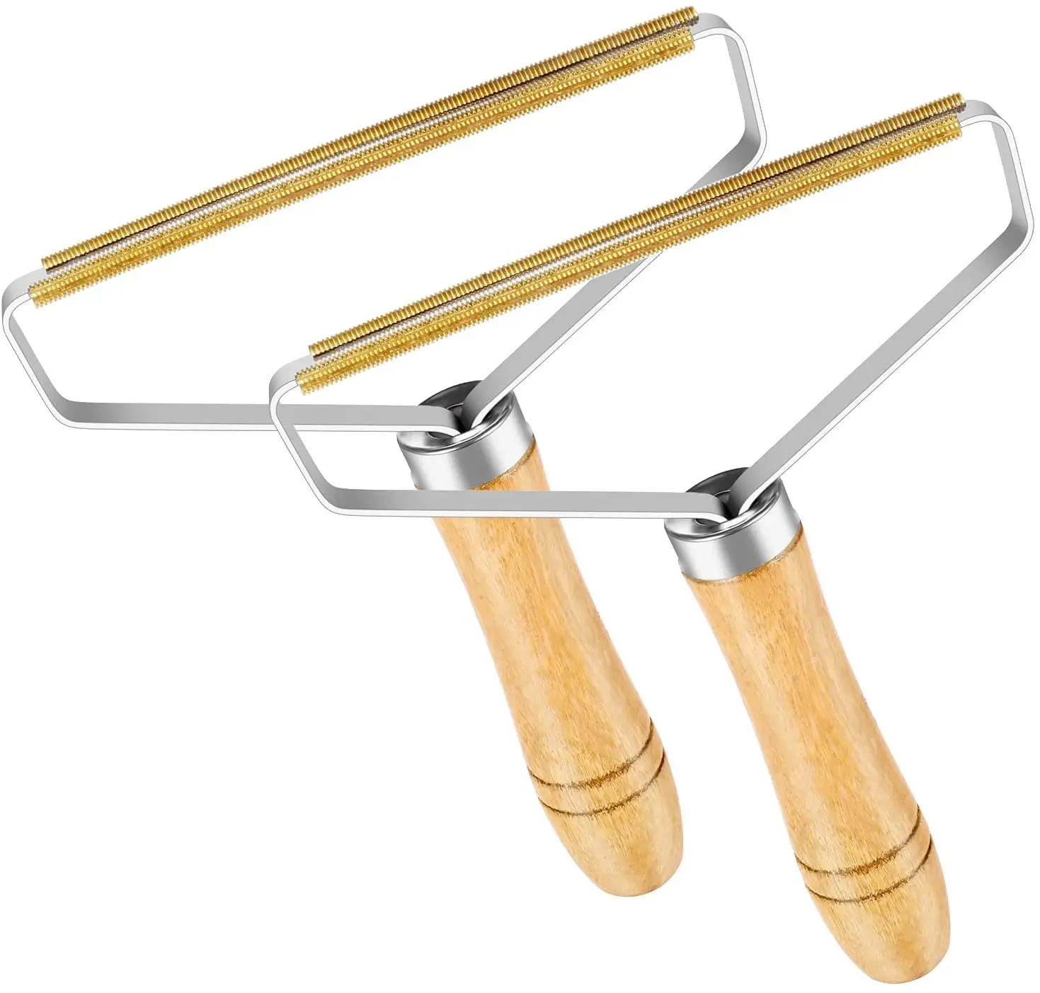 Оптовая продажа, портативное средство для удаления ворса, деревянная многоразовая двусторонняя щетка для удаления волос и пыли, ручная Бритва для ткани