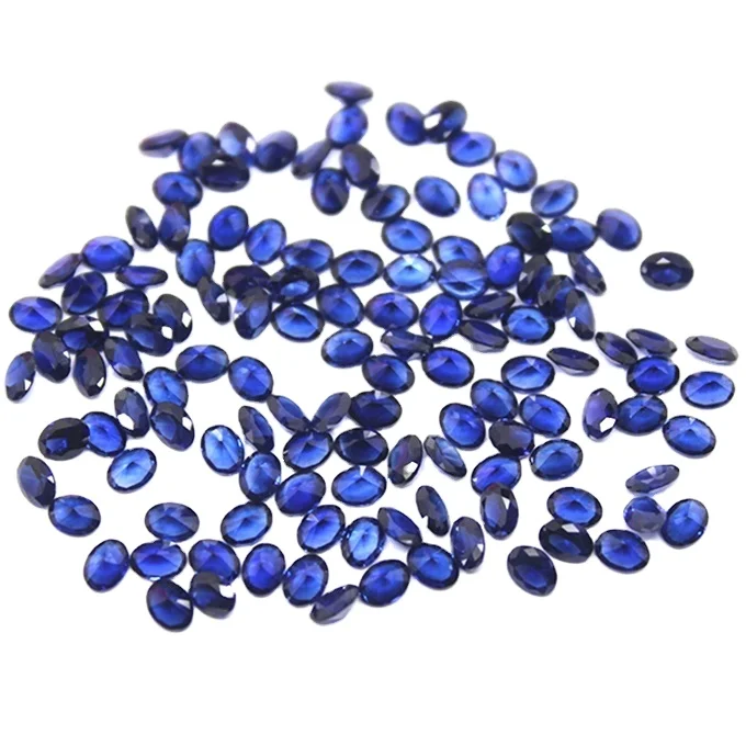 Synthetic Corundum Oval Shape 34# Blue Sapphire Stone