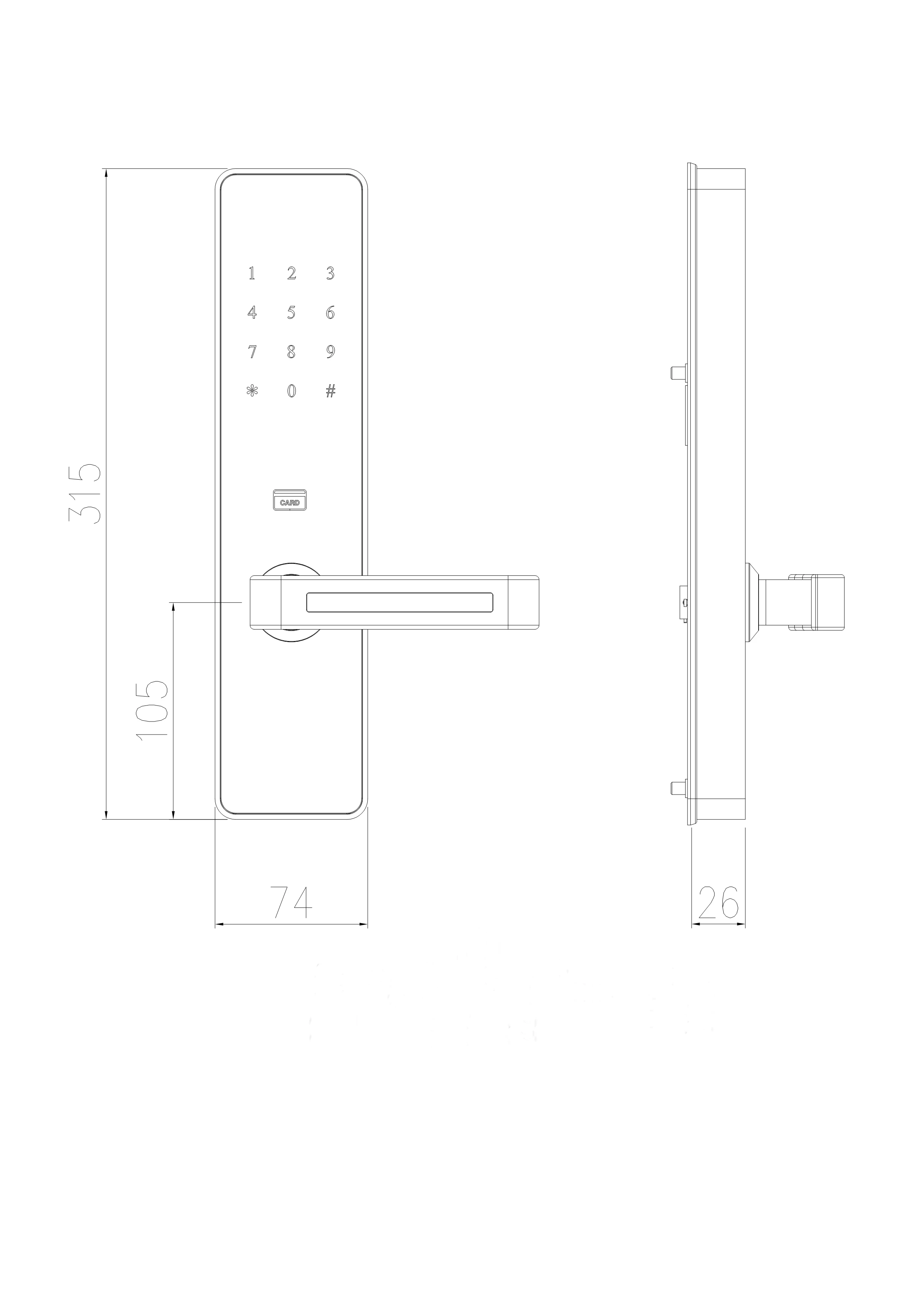 
Goodum Electronic APP TTLock Remote Control RF Card Password Smart Door Lock GT020W For Apartment / Office 