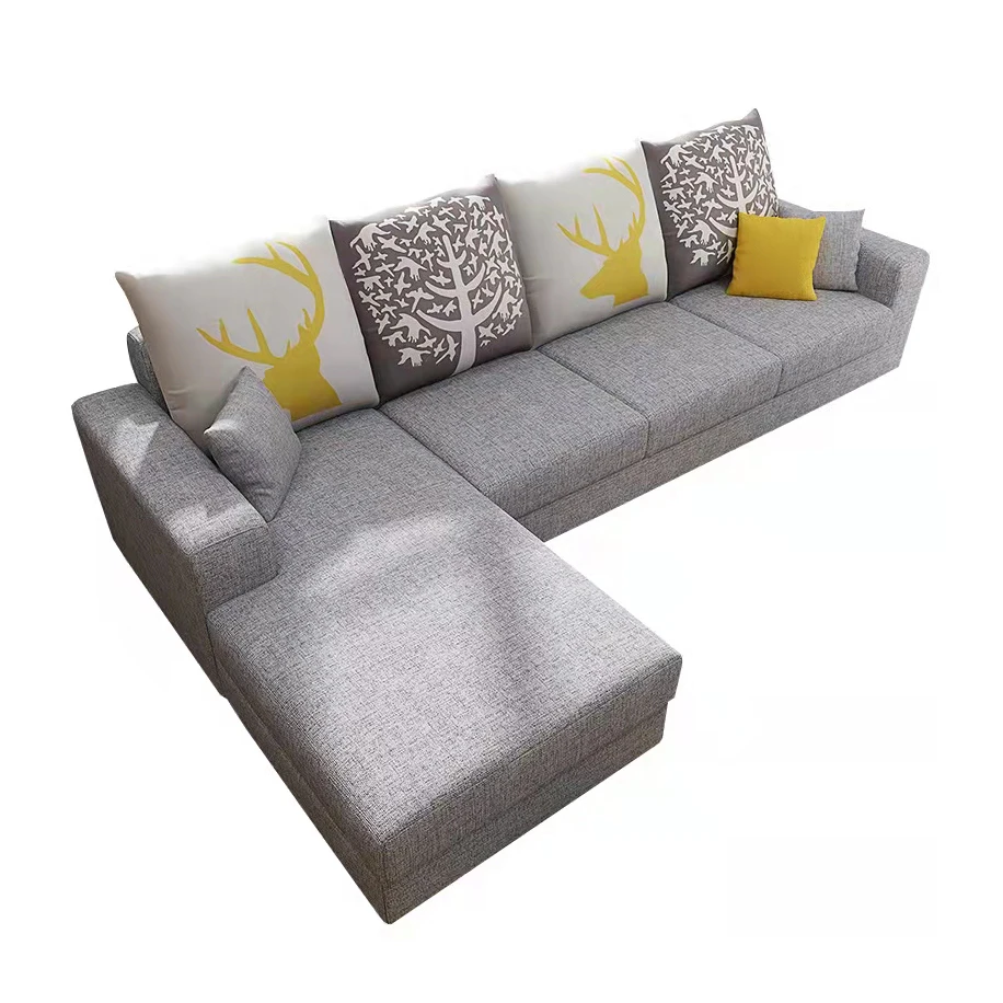 Professional design L Shaped Sofa Home Furniture Sofa Living Room Sectional Corner Sofa Sets
