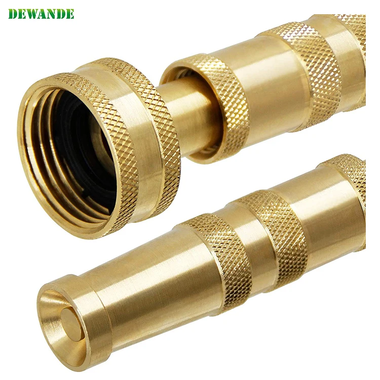 Dewande garden hose nozzle brass spray gun garden watering hose nozzle gun